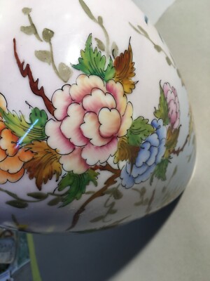 Decorativo Soprammobile: Vaso Con Artistici Decori Floreali E Uccelli