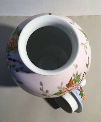 Decorativo Soprammobile: Vaso Con Artistici Decori Floreali E Uccelli
