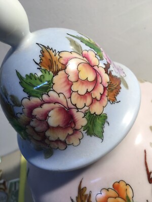 Decorativo Soprammobile: Vaso Con Artistici Decori Floreali E Uccelli
