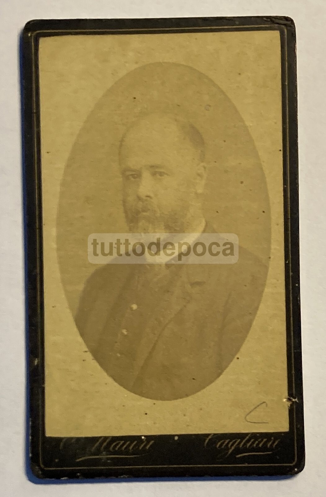 Sardegna, Cagliari. Antico Ritratto, Fotografia Originale Di Evaristo Mauri