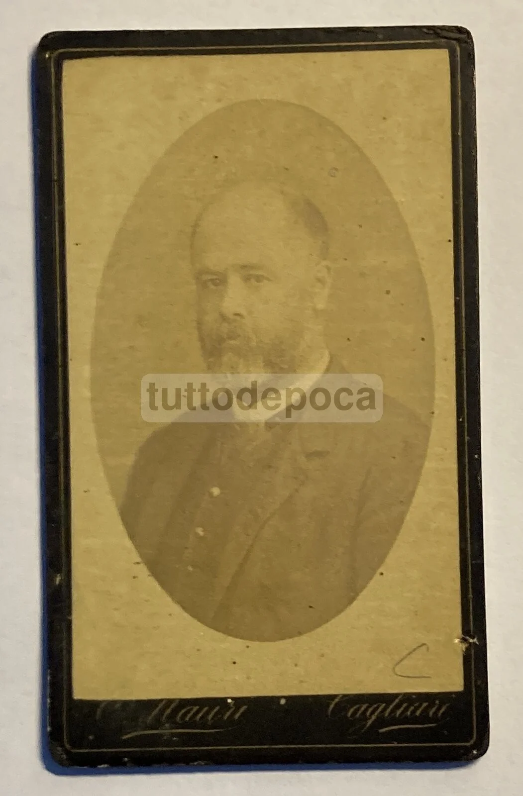 Sardinia, Cagliari. Antique Portrait, Original Photograph by Evaristo Mauri
