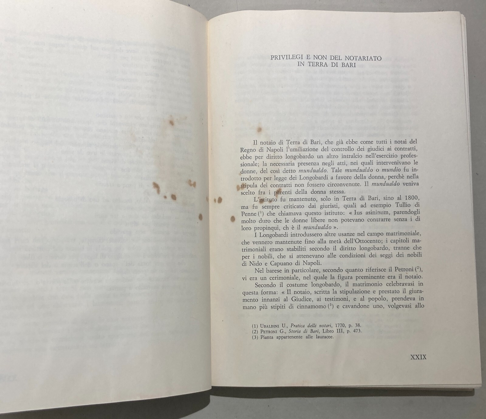 I Notai Di Terra Di Bari: Testimonianze Per La Storia Del Notariato   Vito Tangorra   1977