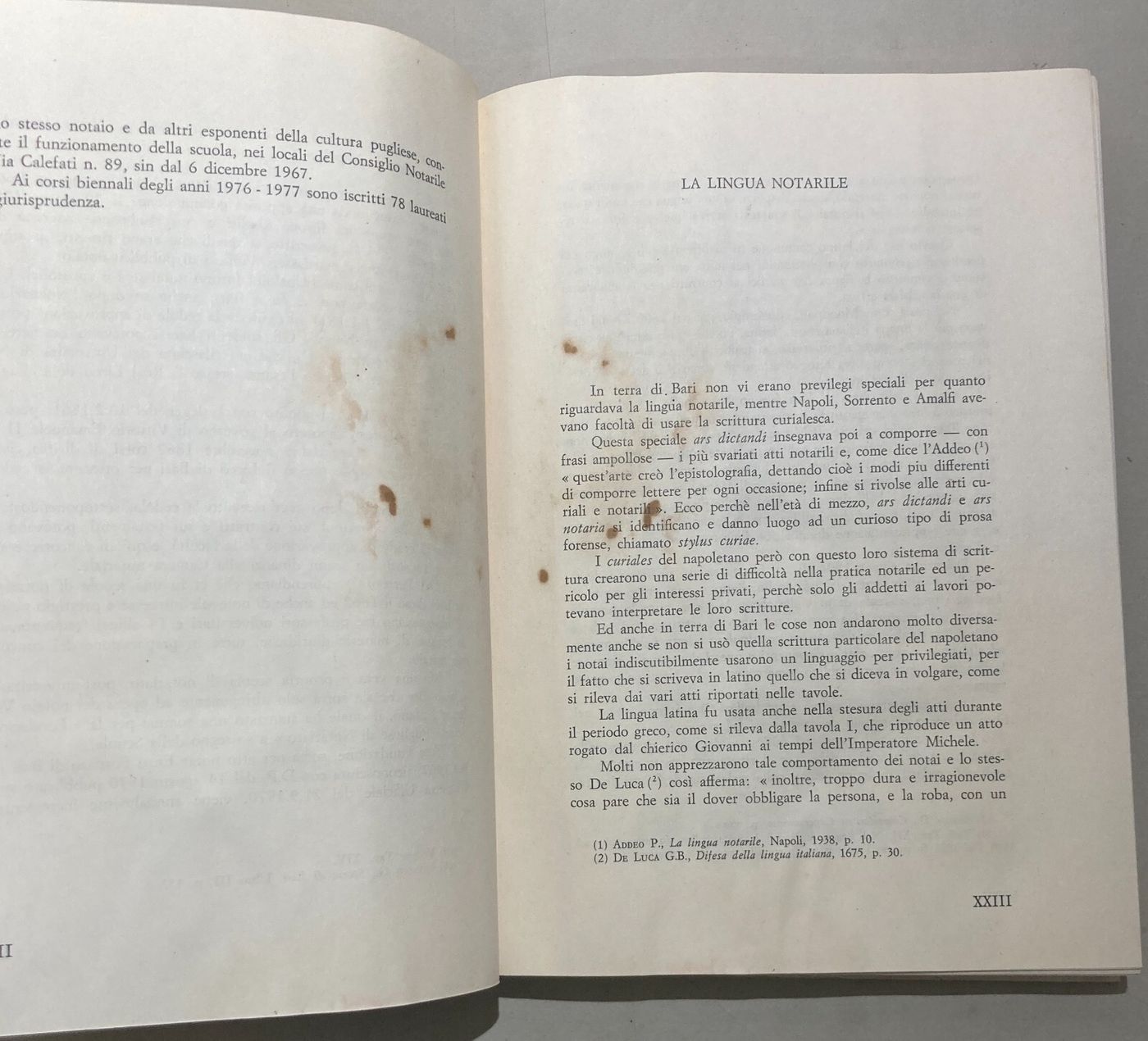 I Notai Di Terra Di Bari: Testimonianze Per La Storia Del Notariato   Vito Tangorra   1977