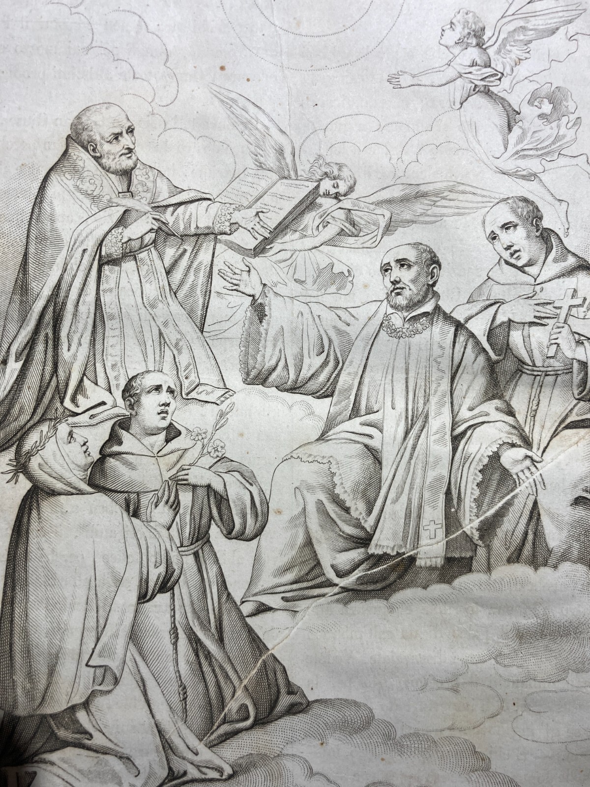 S. Alfonso Maria De' Liguori E Altri Quattro Santi   Incisione (1839)