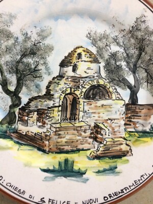 Puglia, Bari, Modugno, Balsignano: Piatto Decorativo In Ceramica Cataldo
