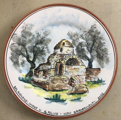 Puglia, Bari, Modugno, Balsignano: Piatto Decorativo In Ceramica Cataldo