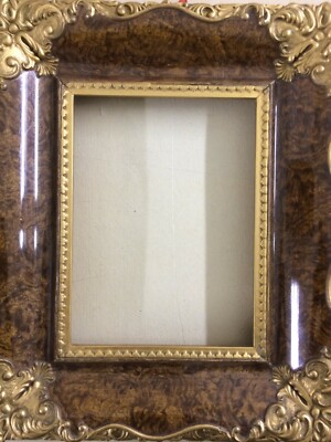 Artistica Cornice Dorata E Tartarugata   Per Piccole Opere d'Arte