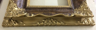 Artistica Cornice Dorata E Tartarugata   Per Piccole Opere d'Arte