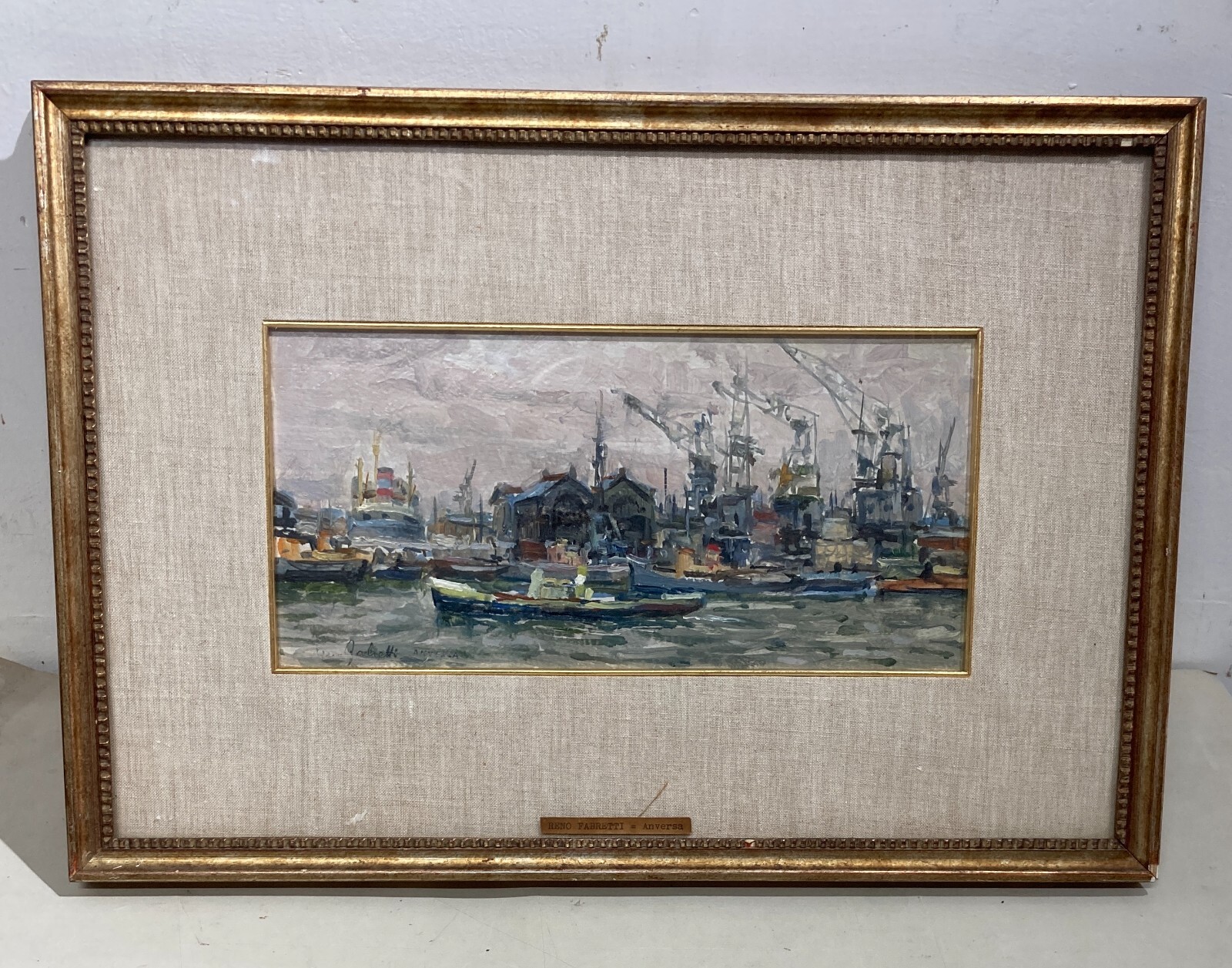 Marche Ancona Arte Del '900 Reno Fabretti Veduta Di Anversa