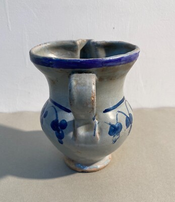 Ceramica Popolare Abruzzese. Antico Boccale Da Vino Per La Tavola E La Cucina
