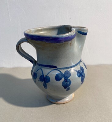 Ceramica Popolare Abruzzese. Antico Boccale Da Vino Per La Tavola E La Cucina