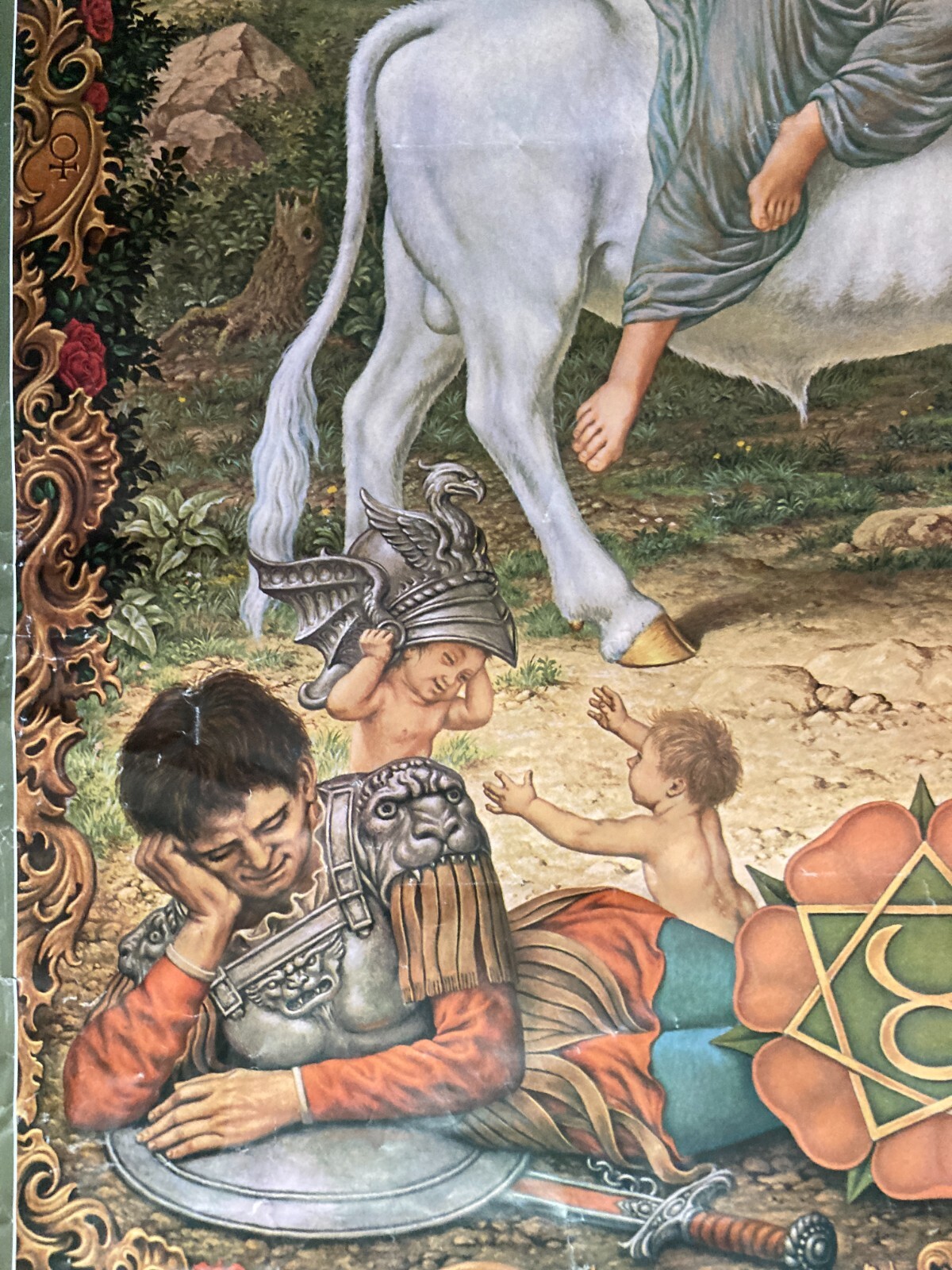 Segno Zodiacale Del Toro. Illustrazione Astrologica Ispirata A Johfra, Grande Stampa