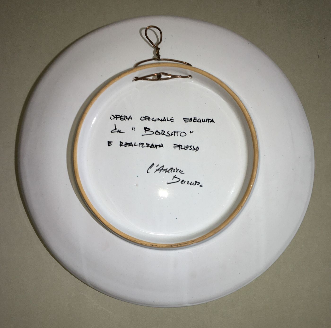 Arte, Pittura, Ceramica Artistica: Antica Deruta, Piatto Decorato A Colori Di Renato Borsato