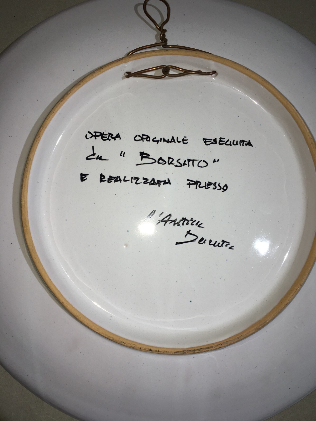 Arte, Pittura, Ceramica Artistica: Antica Deruta, Piatto Decorato A Colori Di Renato Borsato