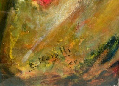 Enzo Morelli (1896 1976) Arbusto Con Fiori Diversi Olio Su Masonite 1968