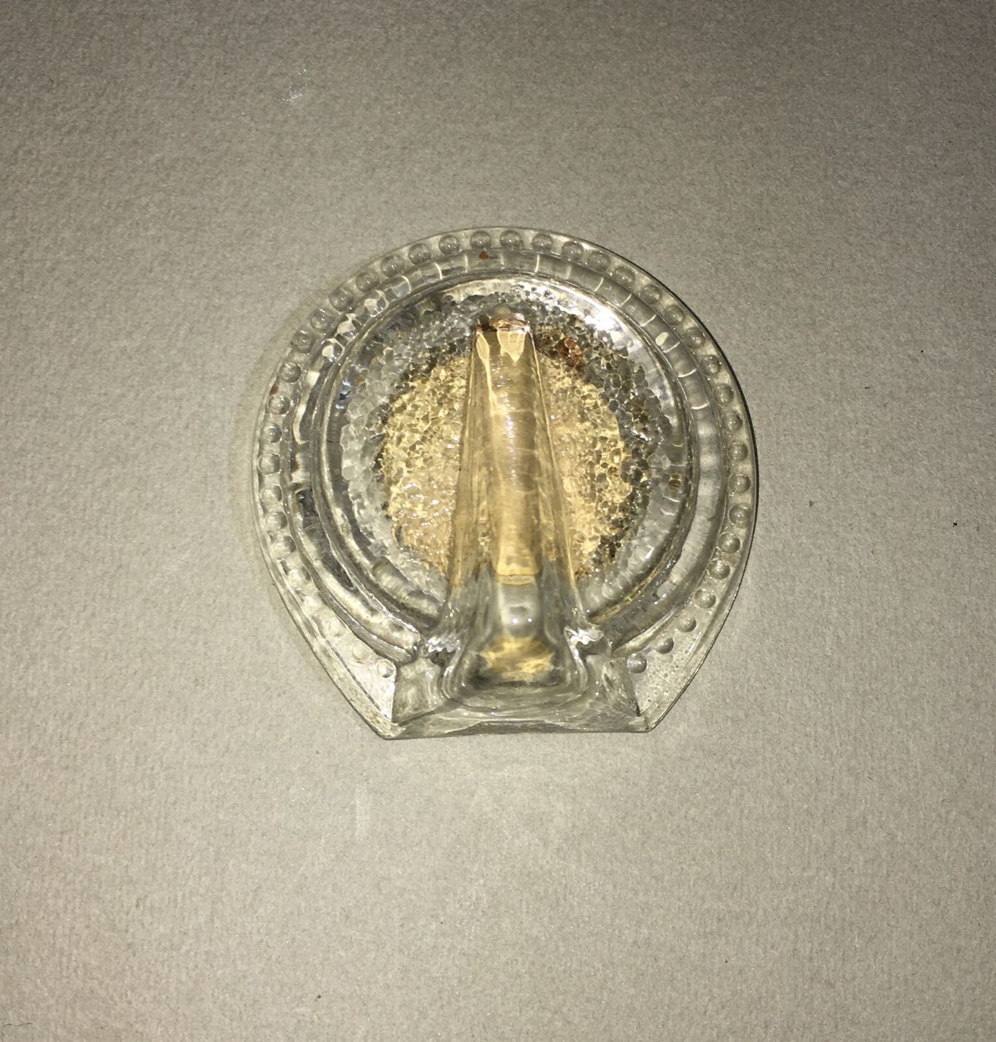 Arte Devozionale: Madonna Del Rosario O Di Pompei, Placchetta In Metallo Su Vetro