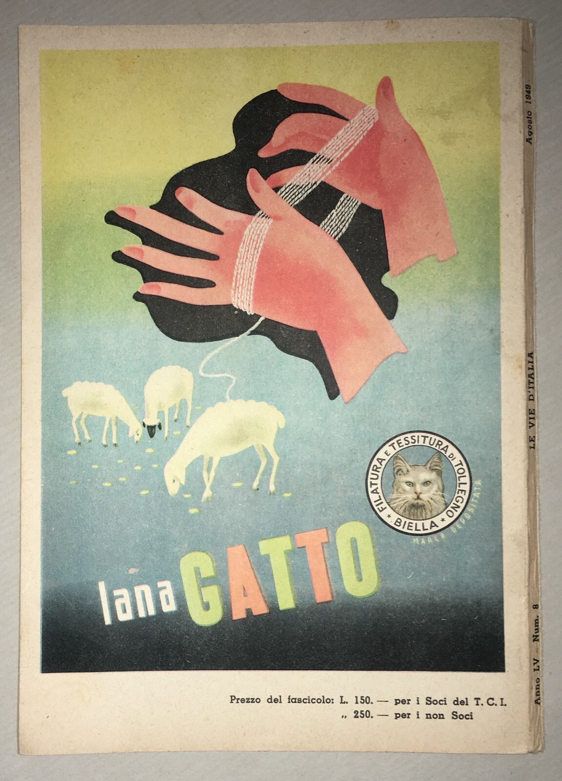Tessuti, Abbigliamento, Lane, Lana Gatto, Stampa Pubblicitaria E Binaca Dentifricio