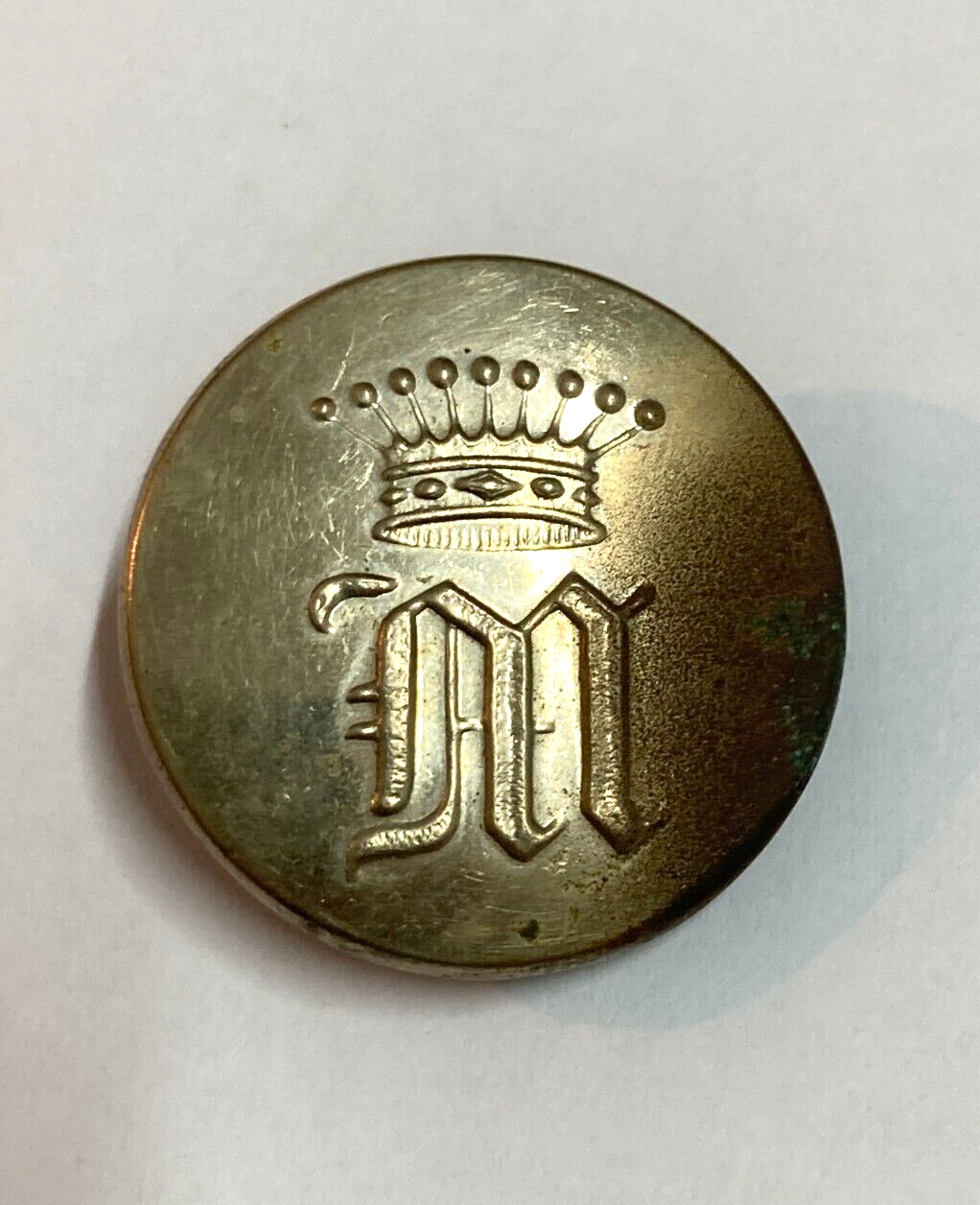 Araldica: Antico Cimelio, Bottone Da Collezione Monogrammato A. Amoroso Napoli