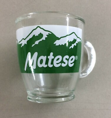 Bicchiere Pubblicitario Matese Cerve Con Vedute Di Montagne Innevate
