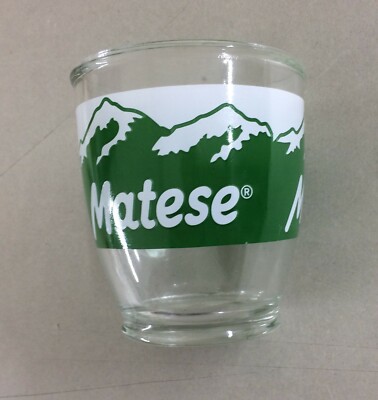 Bicchiere Pubblicitario Matese Cerve Con Vedute Di Montagne Innevate