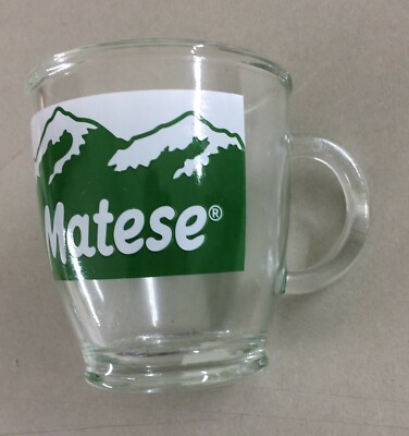 Bicchiere Pubblicitario Matese Cerve Con Vedute Di Montagne Innevate