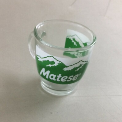 Bicchiere Pubblicitario Matese Cerve Con Vedute Di Montagne Innevate
