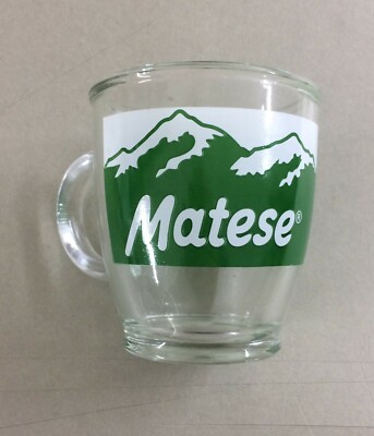 Bicchiere Pubblicitario Matese Cerve Con Vedute Di Montagne Innevate