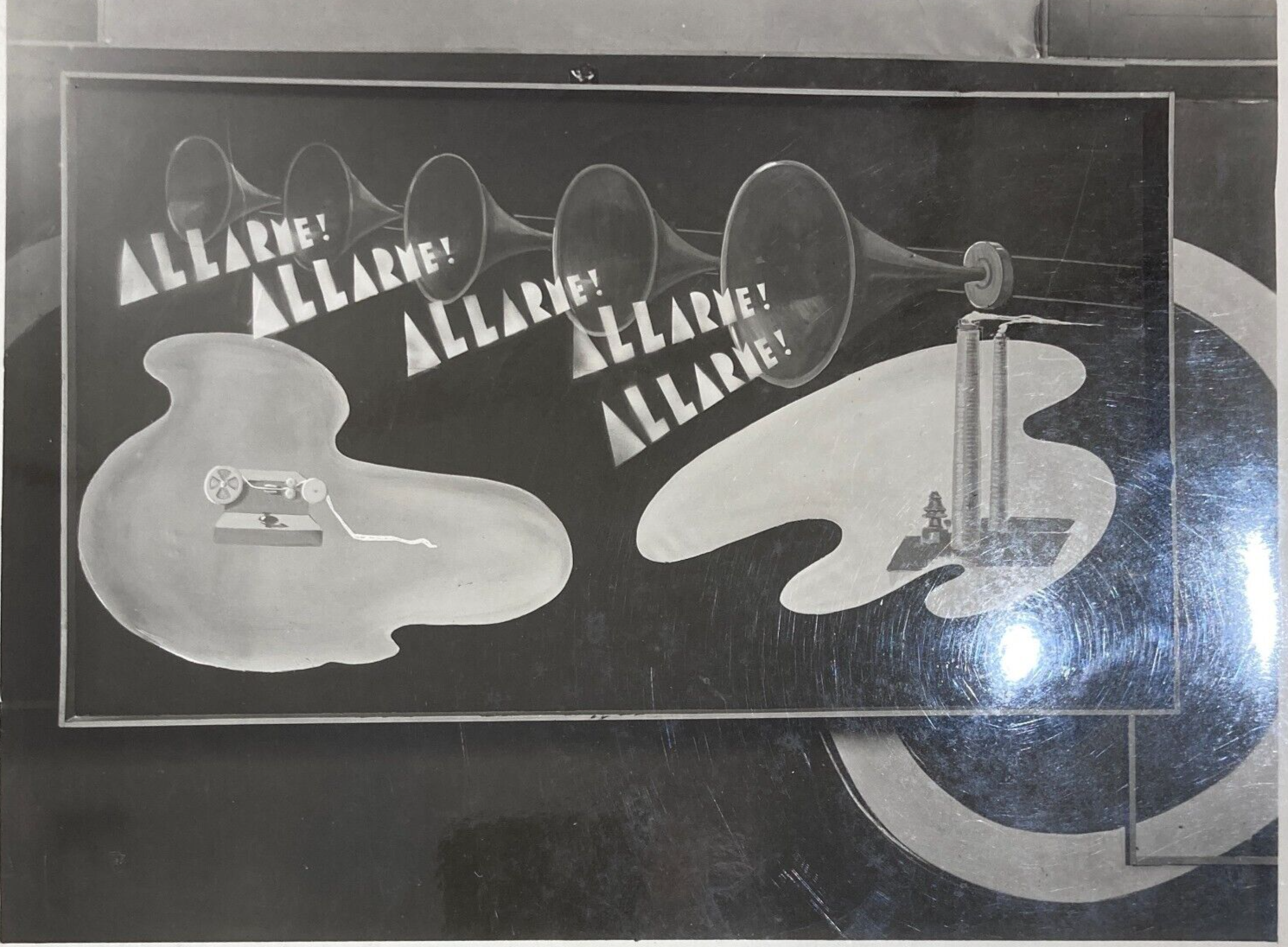 Arte, Fotografia, Futurismo: Propaganda d'Epoca, Allarme, Megafoni, Fiera Di Bari, 1937