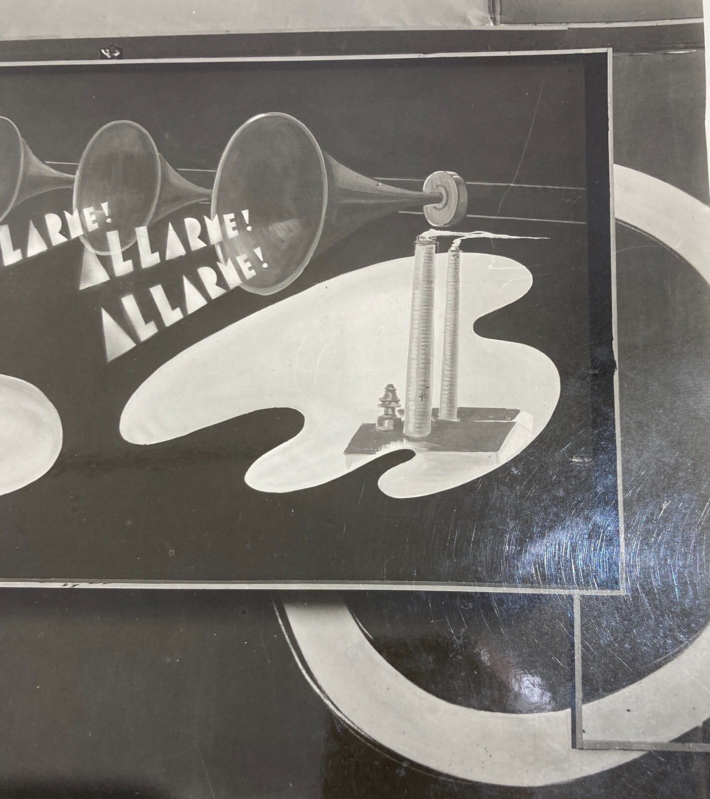 Arte, Fotografia, Futurismo: Propaganda d'Epoca, Allarme, Megafoni, Fiera Di Bari, 1937