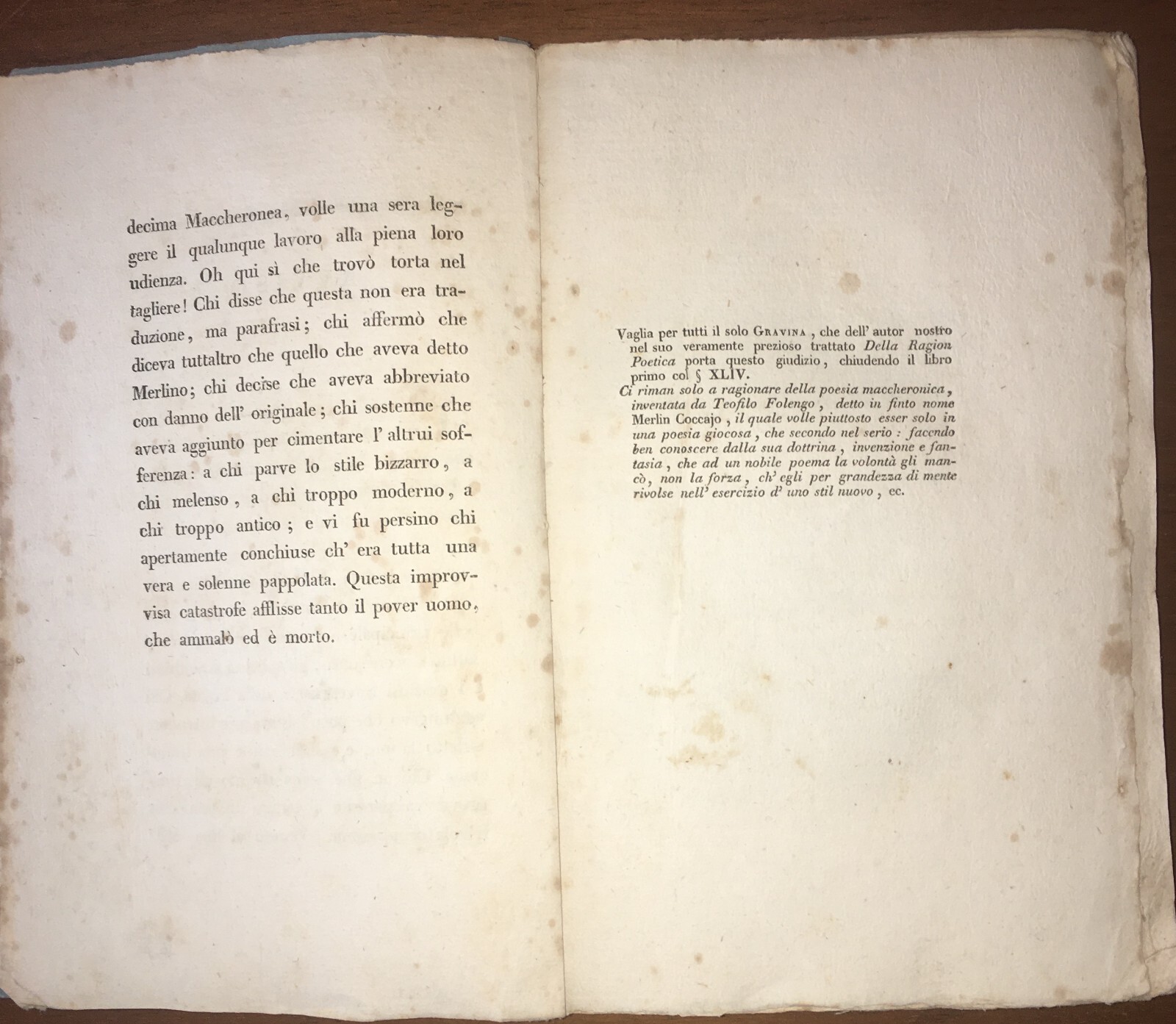 Landoni, Merlin Coccaio (Teofilo Folengo): Maccheronee Dieci, 1819