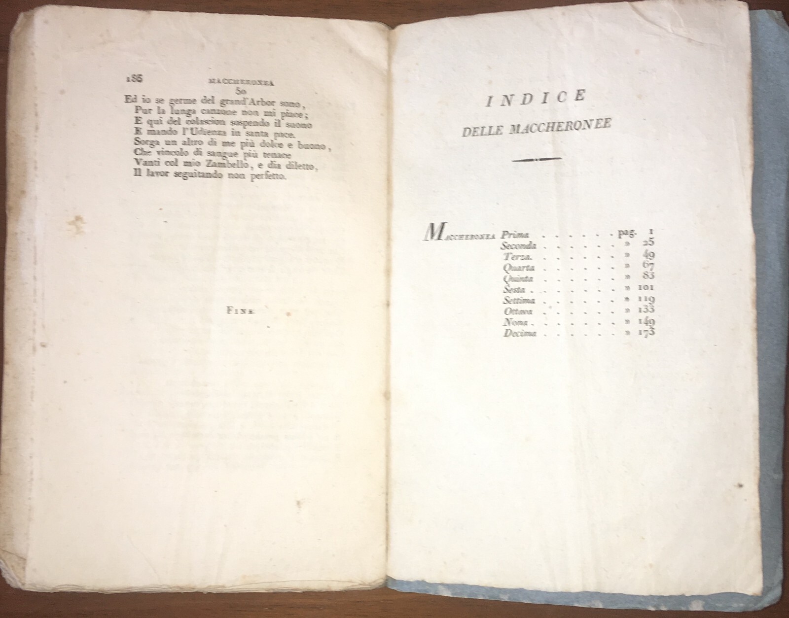 Landoni, Merlin Coccaio (Teofilo Folengo): Maccheronee Dieci, 1819