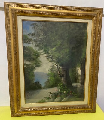 Paesaggio Di A. Page   Dipinto Olio Su Faesite   Metà '900