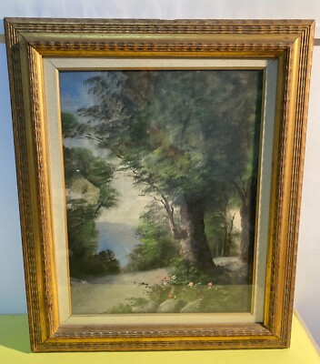 Paesaggio Di A. Page   Dipinto Olio Su Faesite   Metà '900