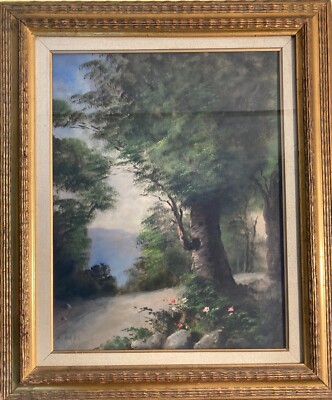 Paesaggio Di A. Page   Dipinto Olio Su Faesite   Metà '900