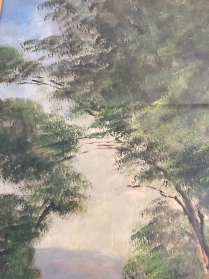 Paesaggio Di A. Page   Dipinto Olio Su Faesite   Metà '900