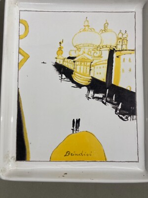 Dolciaria Lazzaroni: Vassoio Pubblicitario In Ceramica, Artista Remo Brindisi