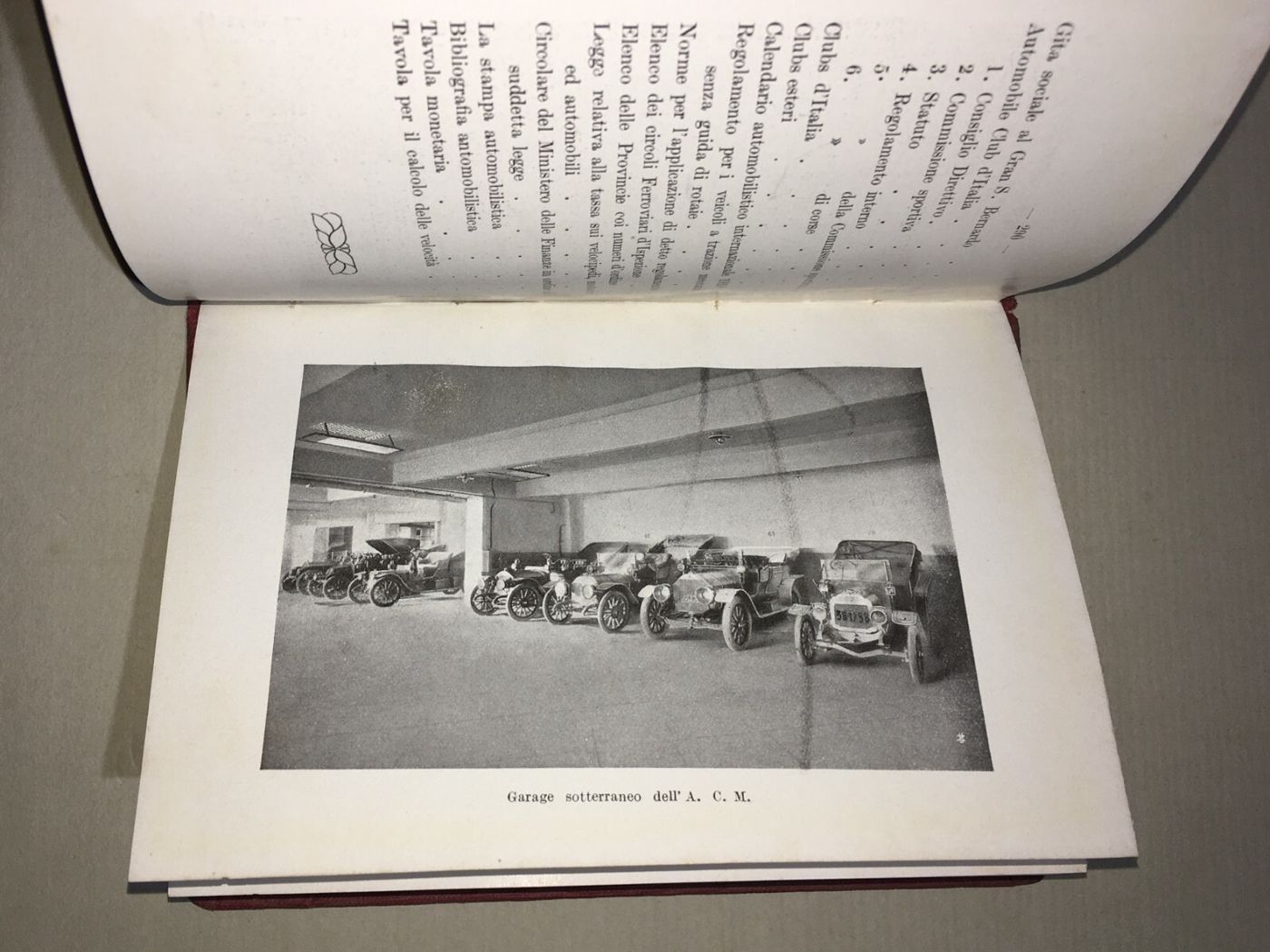 Aci Milano, Automobil Club, Annuario 1910 Con Elenco Soci E Foto Garage