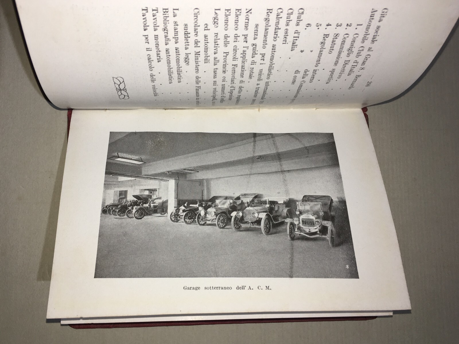 Aci Milano, Automobil Club, Annuario 1910 Con Elenco Soci E Foto Garage