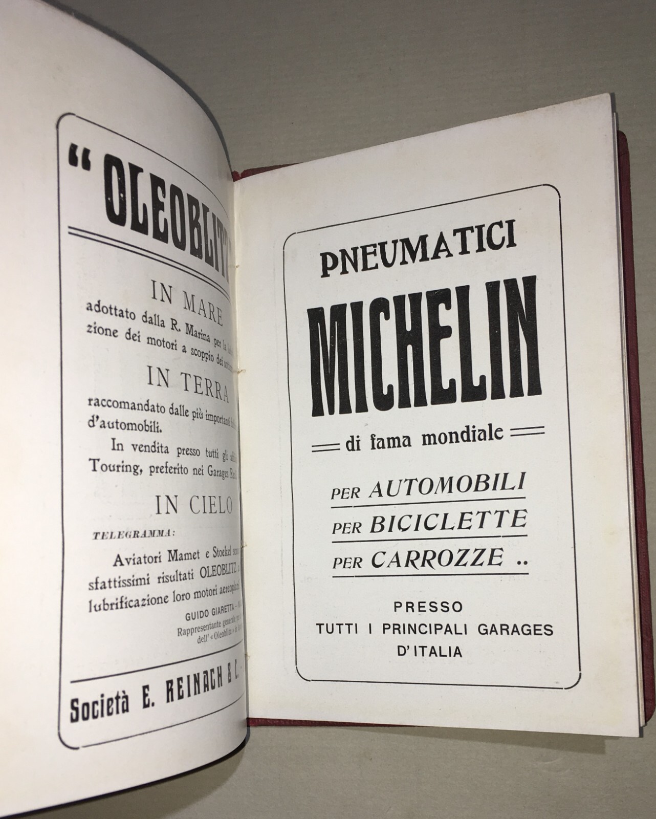 Aci Milano, Automobil Club, Annuario 1910 Con Elenco Soci E Foto Garage