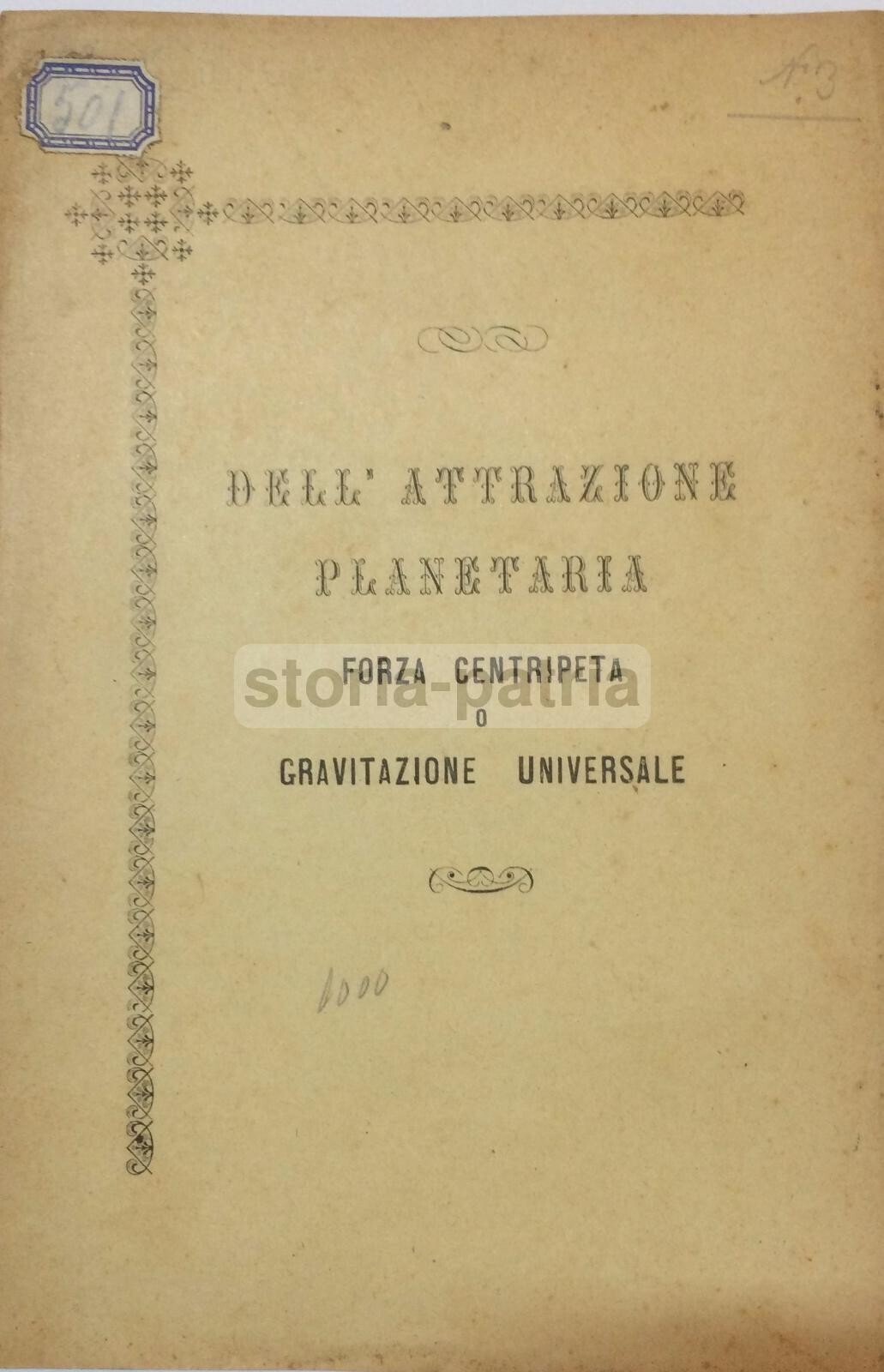 Napoli, Ischia: Giuseppe Borredon   Astronomia, Nautica, Attrazione Planetaria E Gravitazione, 1903