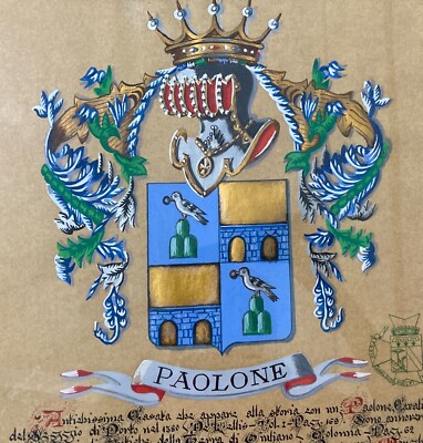 Araldica, Genealogia E Artistica Raffigurazione Allegorica   Abruzzo, Scanno, Paolone