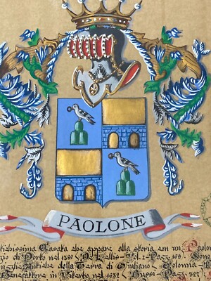 Araldica, Genealogia E Artistica Raffigurazione Allegorica   Abruzzo, Scanno, Paolone