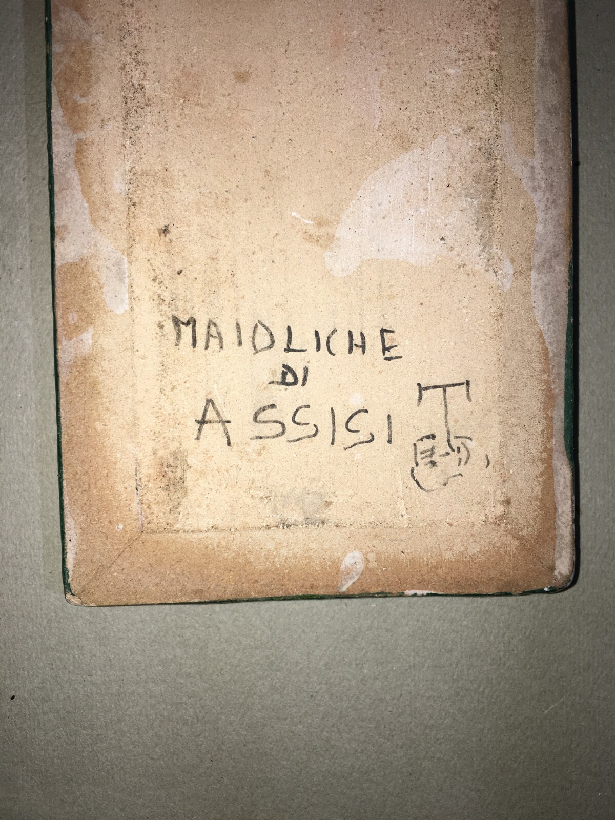 Arte Devozionale: San Francesco d'Assisi, Placchetta In Ceramica Umbra Decorata E Siglata