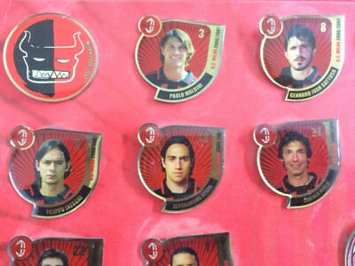 Sport, Calcio, Calciatori: Squadra Del Milan, Spillette Con Ritratti Da Collezione