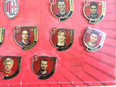 Sport, Calcio, Calciatori: Squadra Del Milan, Spillette Con Ritratti Da Collezione
