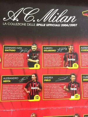 Sport, Football, Footballers: Milan Team, Collectible Pins with Portraits