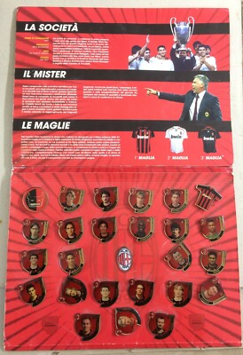 Sport, Calcio, Calciatori: Squadra Del Milan, Spillette Con Ritratti Da Collezione