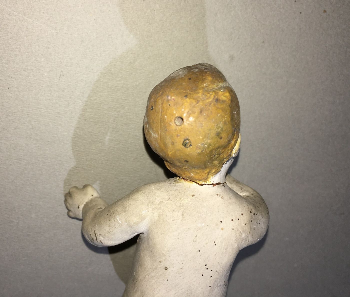 Arte Popolare Devozionale: Bambinello In Terracotta Policroma, XIX Secolo
