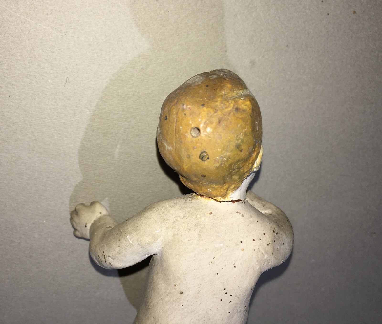 Arte Popolare Devozionale: Bambinello In Terracotta Policroma, XIX Secolo
