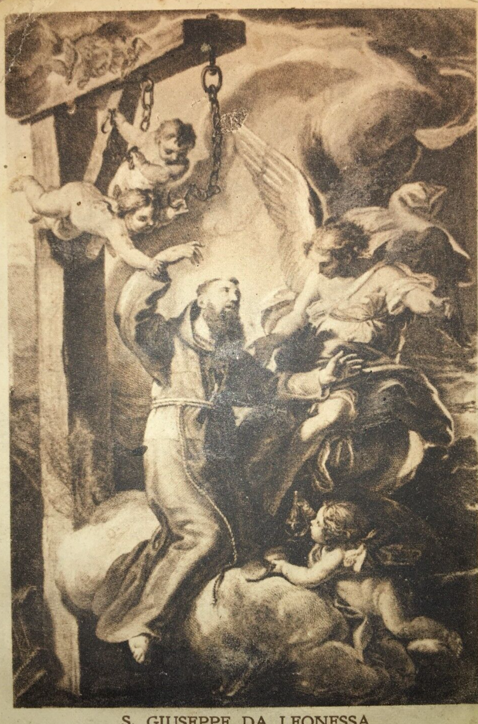 Iconografia Devozionale Di San Giuseppe Da Leonessa   Cartolina   1928